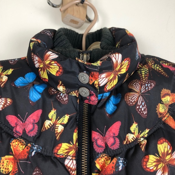 Old Navy Puffer Vest Butterfly Brown Girls Medium - Picture 4 of 8